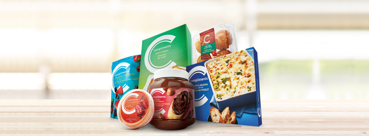 A collection of Compliments products